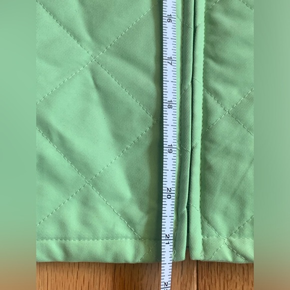 Orvis Womens M Waffle Knit Vest Full Zip Quilted Mint Lime Green Camp Sz M - Picture 13 of 16